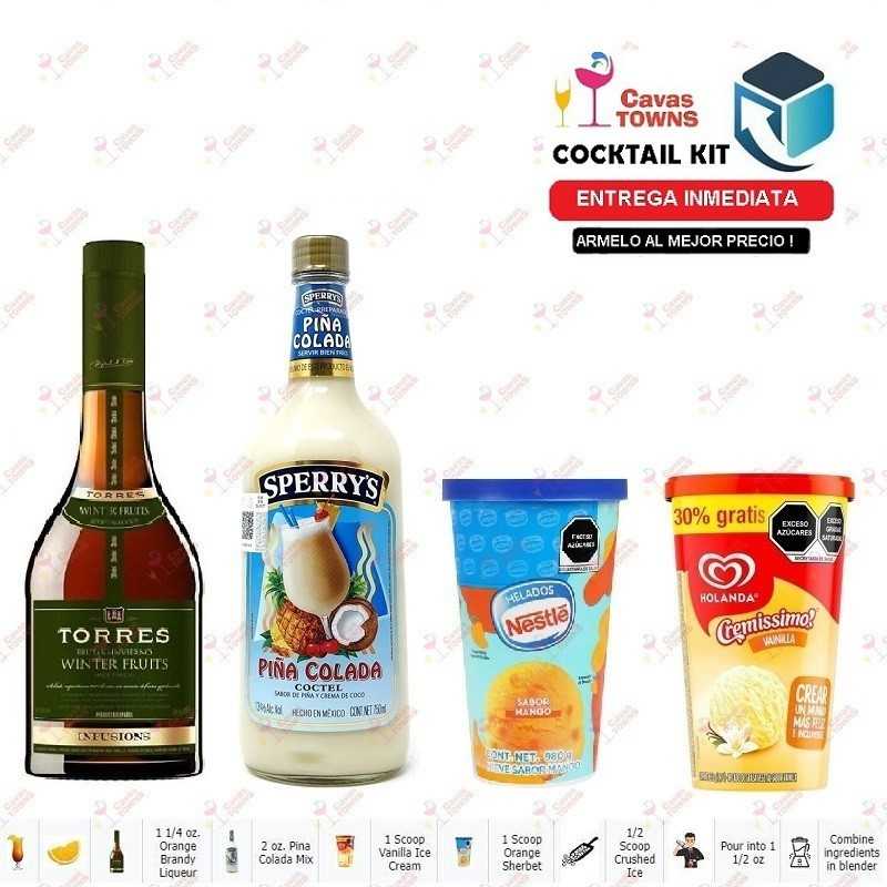 Cocktail Kit Champagne Brunch - 1 Receta Recipe - Cavas Towns Cocktail Kit Champagne Brunch - 1 Receta Recipe - Cavas Towns