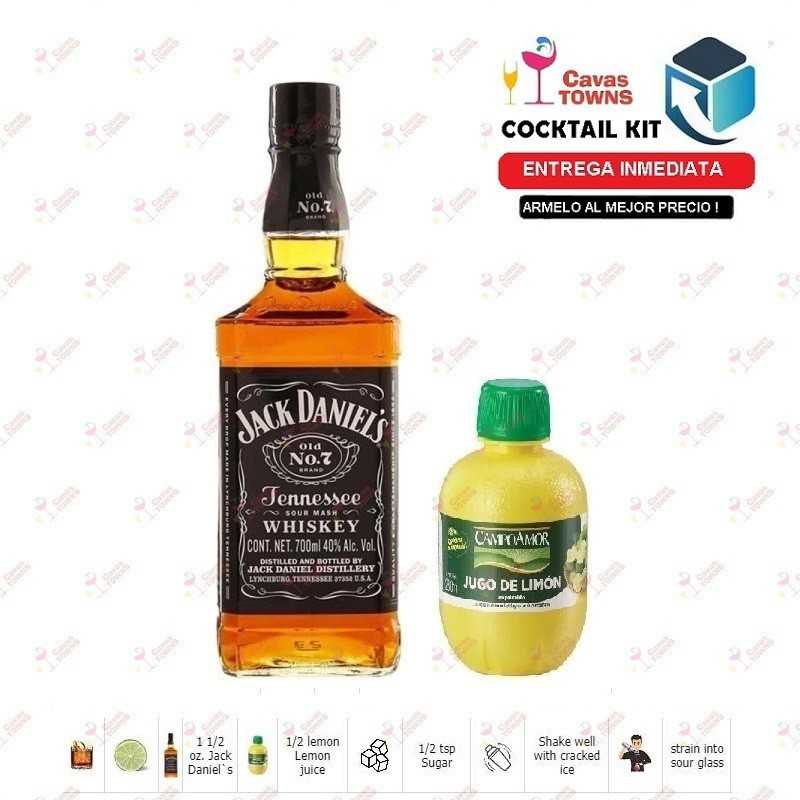 Cocktail Kit Jack Daniel's Whisky Sour Receta Recipe Cavas Towns